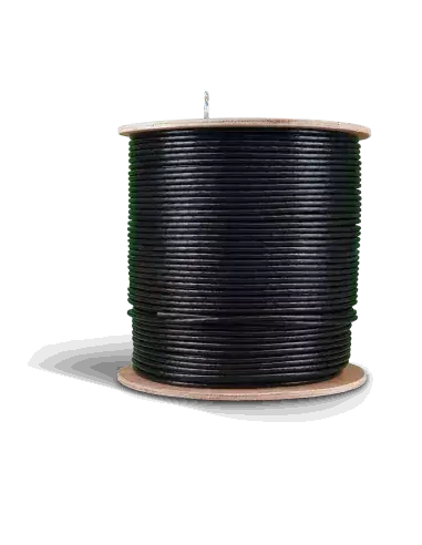 Acconet CAT6 UV Outdoor Ethernet Cable 500m Black CCA SF/TP Roll | CAT6-500-U