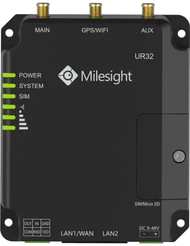 Milesight UR32 Industrial 4G LTE Router | UR32-L04EU-P-W 