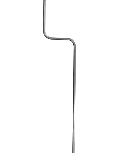  38mm Aluminium Cranked Pole - 3m - 1.22mm Sidewall