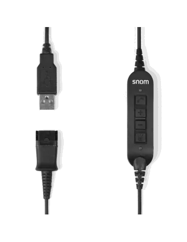 Snom USB Quick Release Adapter for A100M, A100D and PC - Integrated volume and call buttons. 