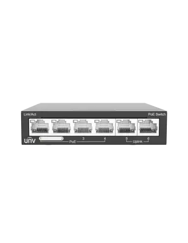 Uniview UNV 6-Port Unmanaged PoE Switch | NSW2020-6T-POE-IN 